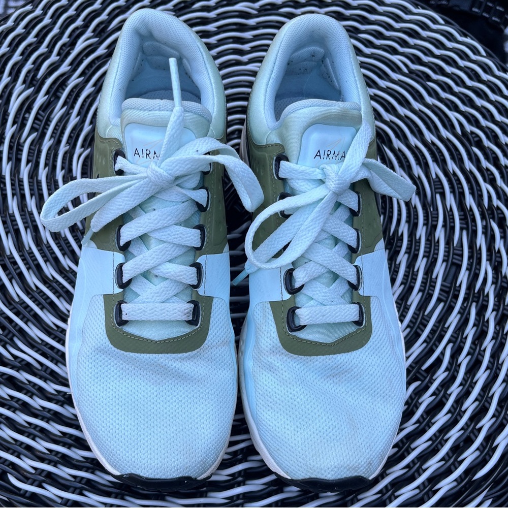 White and Olive Sneakers
